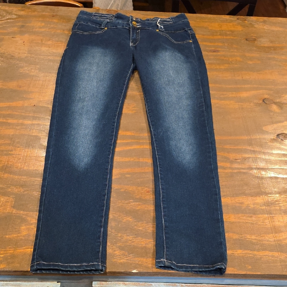 paparazzi Dark Blue Straight Leg Jeans